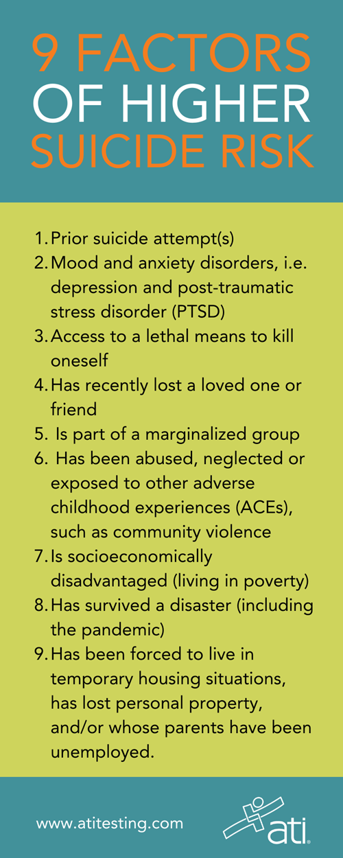 9 factors of higher suicide risk