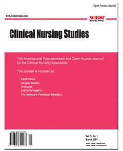Clinical Nursing Studies journal cover