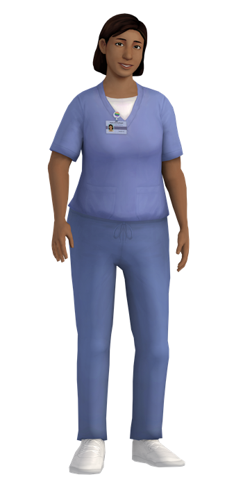 Avatar of nurse used in simulations.
