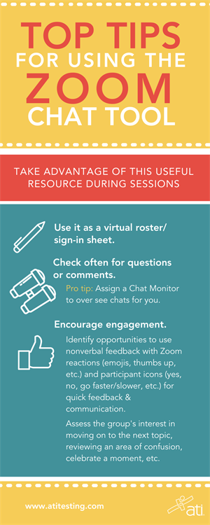 Tips to use the Zoom chat tool