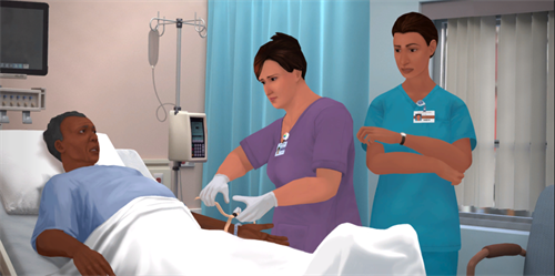Avatar nurse with patient