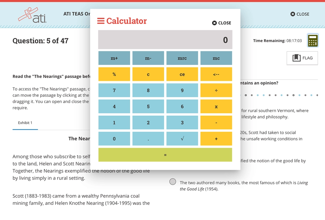 Calculator Practice Test